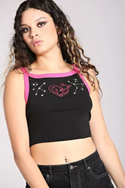 Women Hell Bunny Crop Tops<Andromeda Crop Top