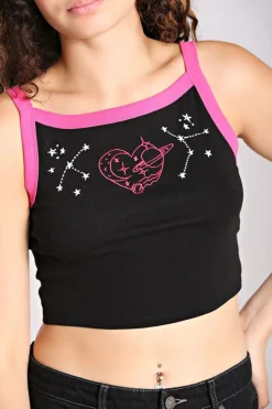 Women Hell Bunny Crop Tops<Andromeda Crop Top