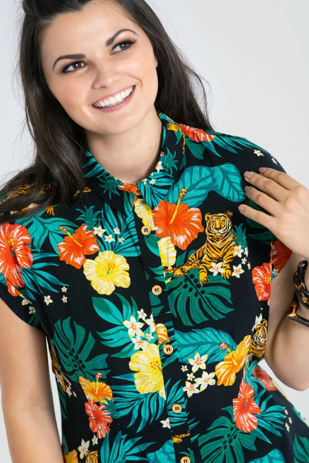 Women Hell Bunny Shirts<Bali Shirt