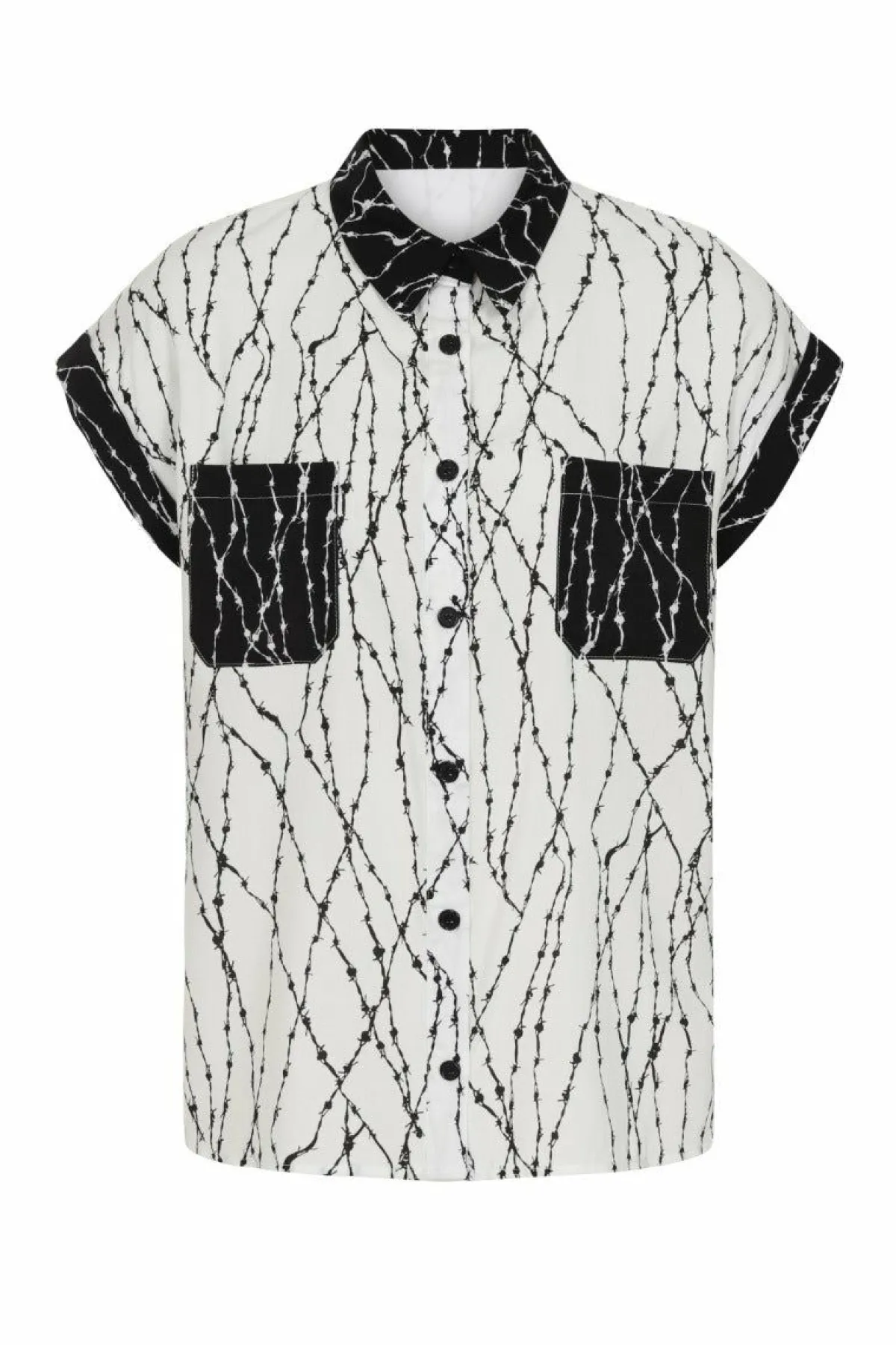 Women Hell Bunny Shirts<Barbed Wire Shirt