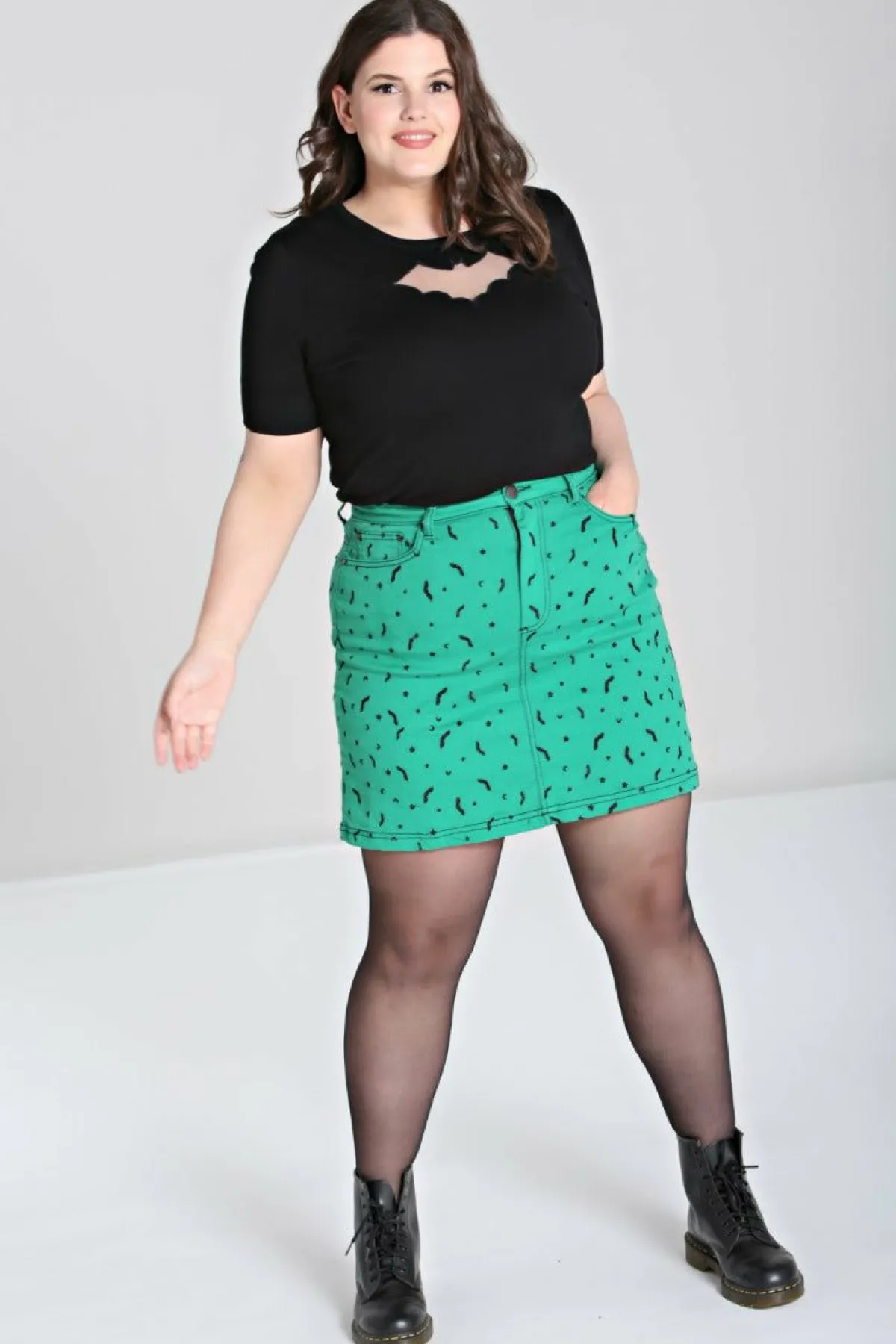 Women Hell Bunny Skirts<Bat Mini Skirt