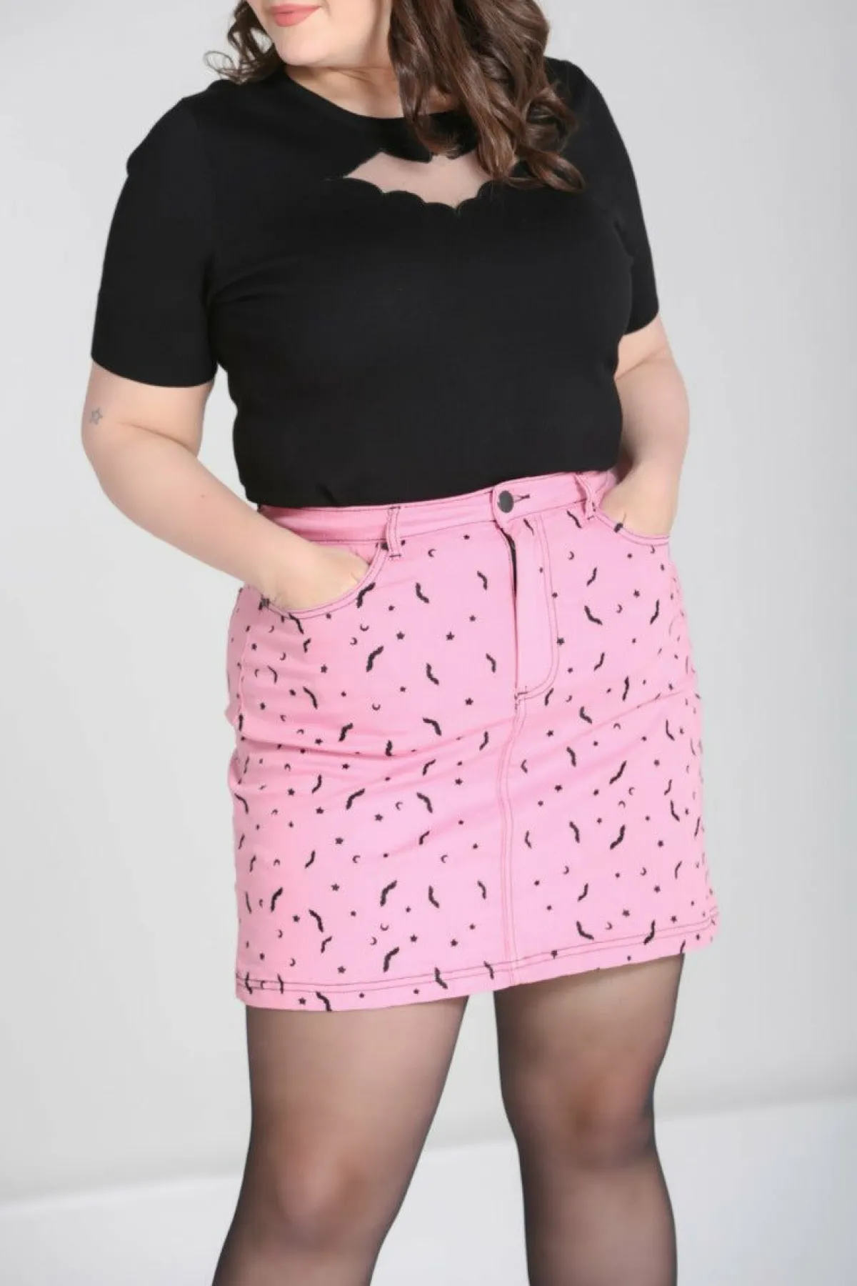 Women Hell Bunny Skirts<Bat Mini Skirt