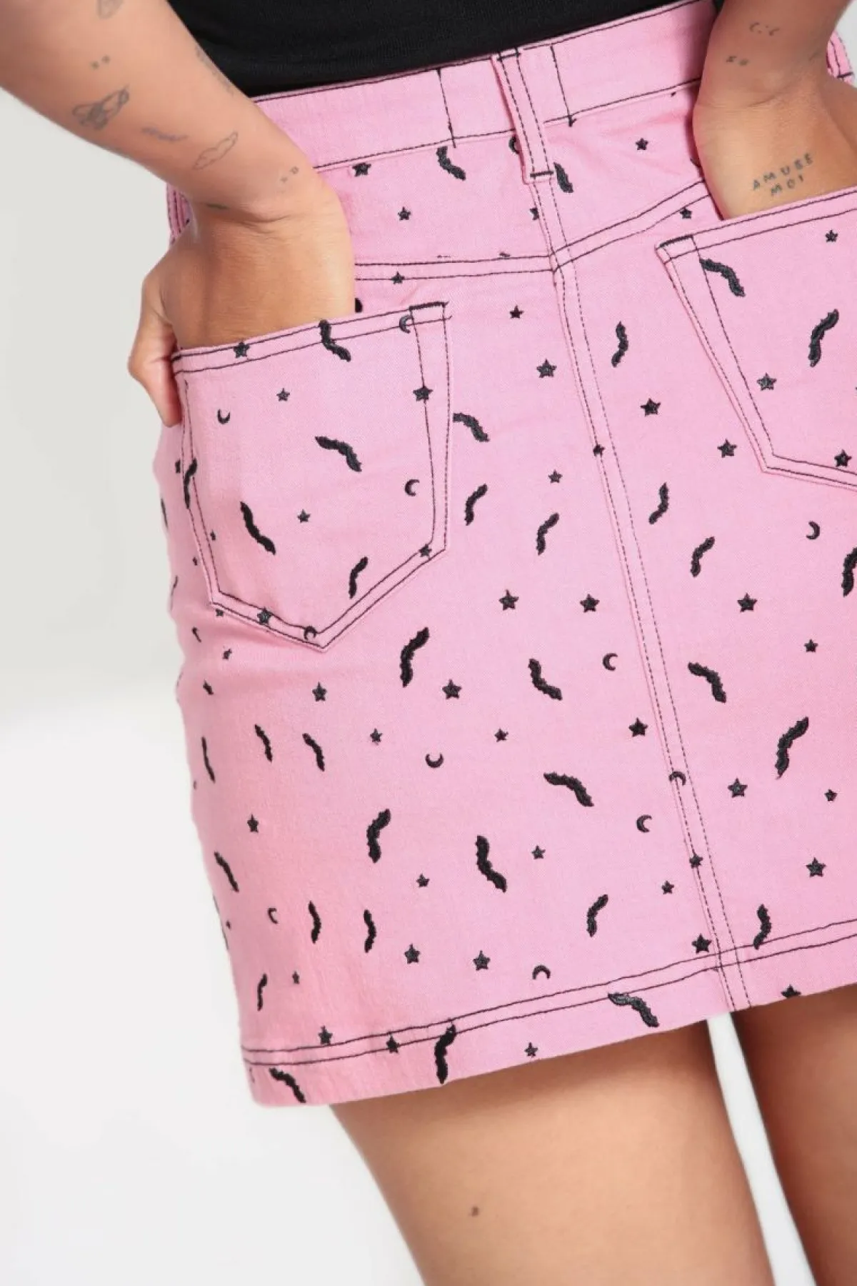 Women Hell Bunny Skirts<Bat Mini Skirt