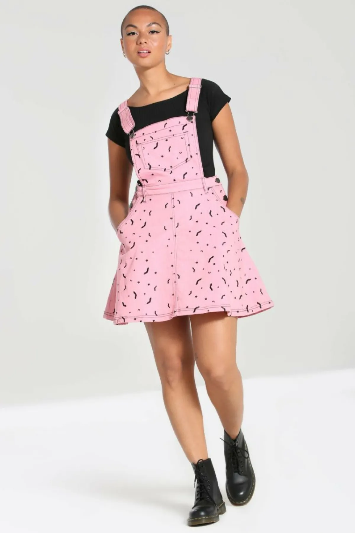 Women Hell Bunny Mini Dresses<Bat Pinafore Dress