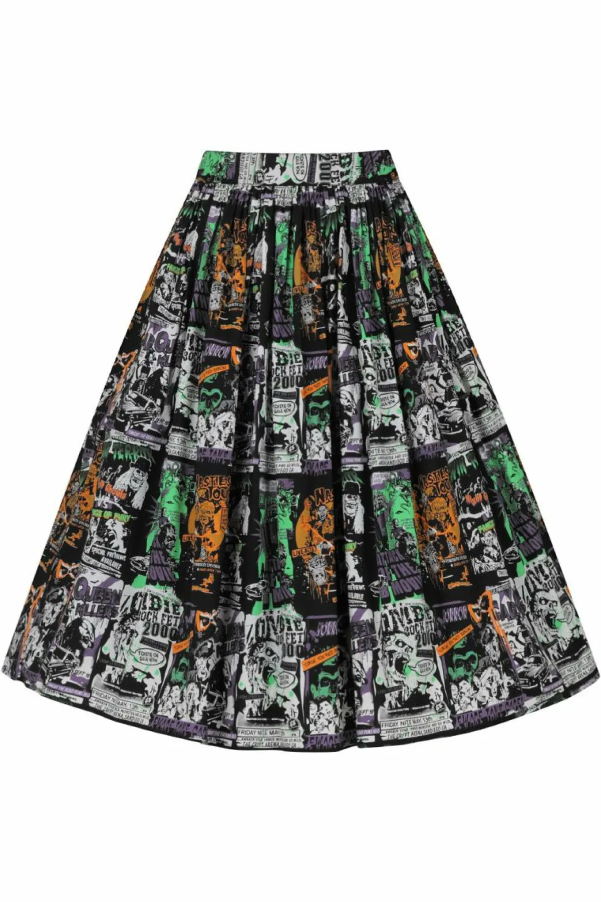 Women Hell Bunny Midi Skirts<Be Afraid 50'S Skirt