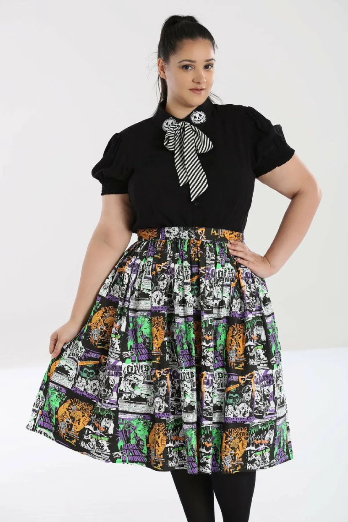 Women Hell Bunny Midi Skirts<Be Afraid 50'S Skirt