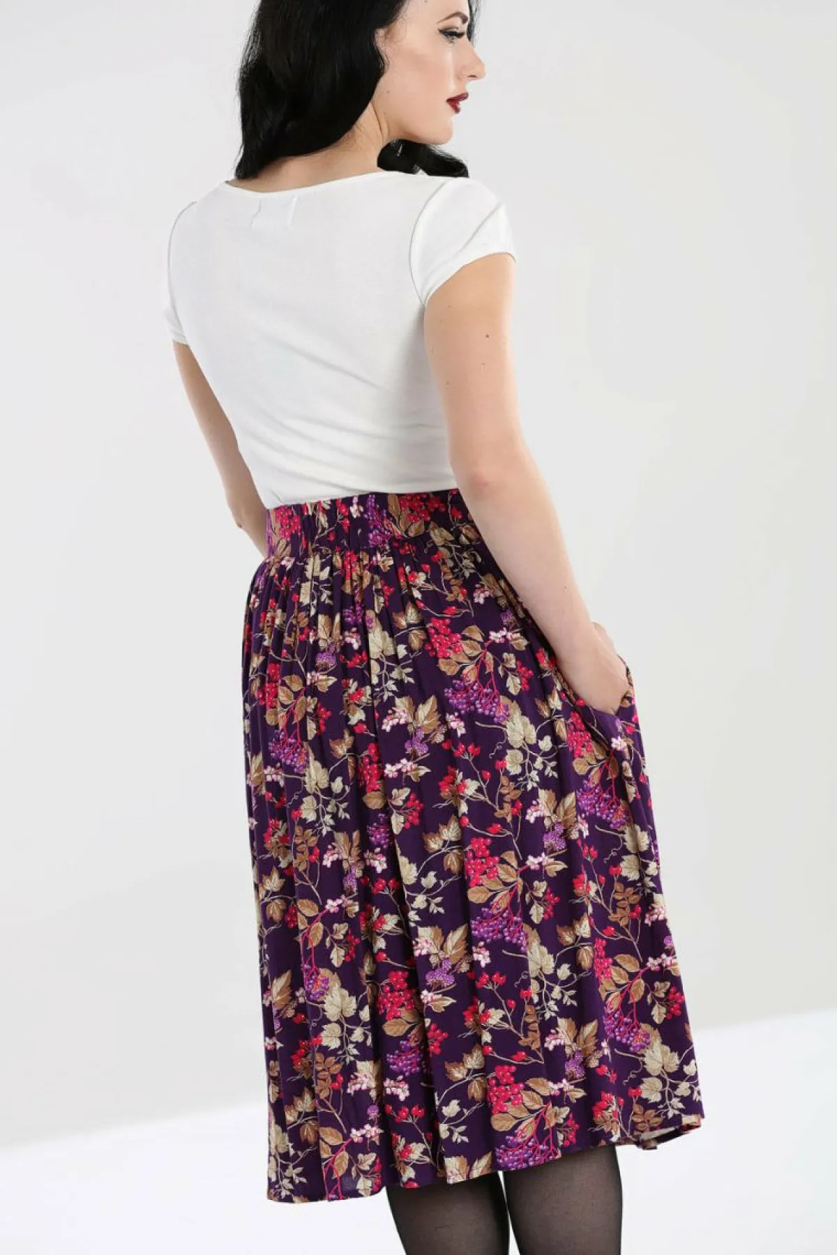 Women Hell Bunny Midi Skirts<Berry Crush Skirt