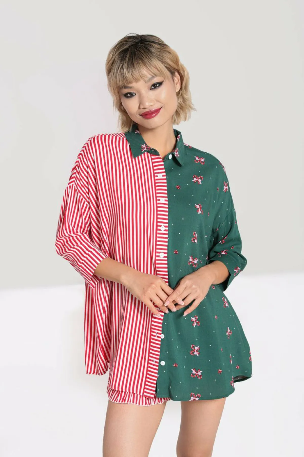 Women Hell Bunny Shirts<Beth Oversized Shirt