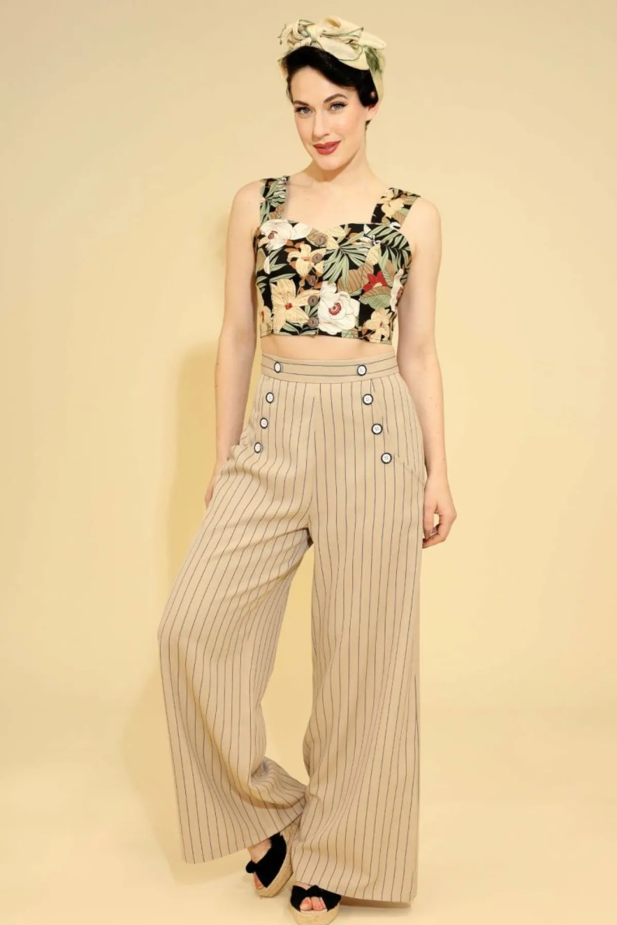 Women Hell Bunny Trousers<Caspian Swing Trousers
