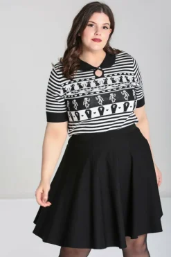 Women Hell Bunny Knitted Tops<Dance Macabre Top