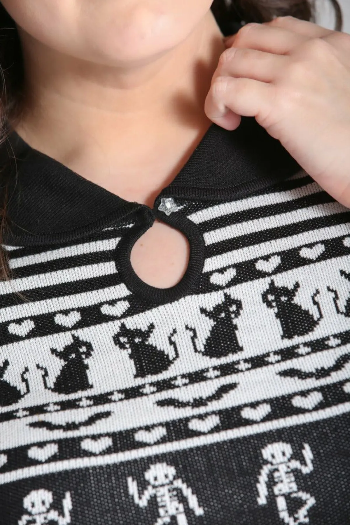 Women Hell Bunny Knitted Tops<Dance Macabre Top