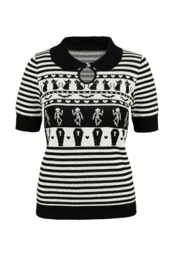 Women Hell Bunny Knitted Tops<Dance Macabre Top