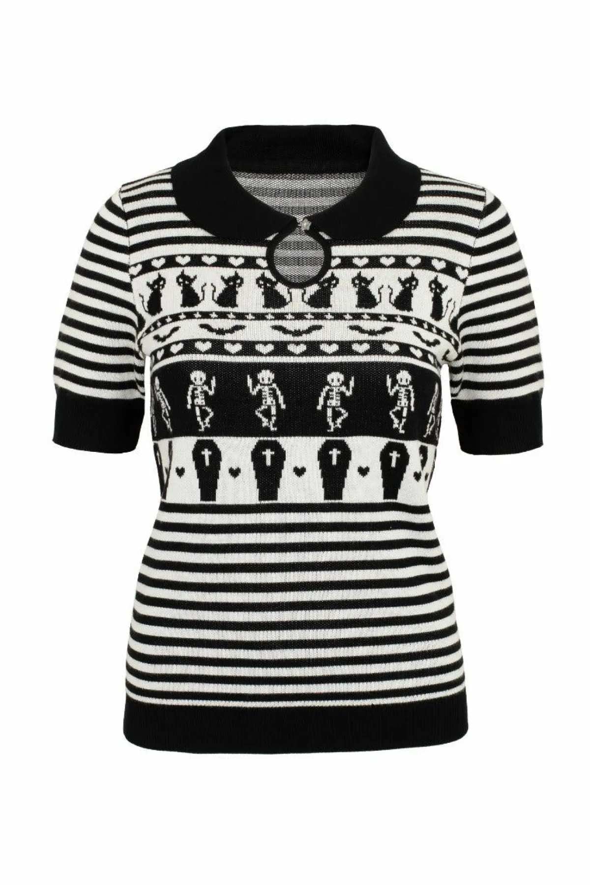 Women Hell Bunny Knitted Tops<Dance Macabre Top