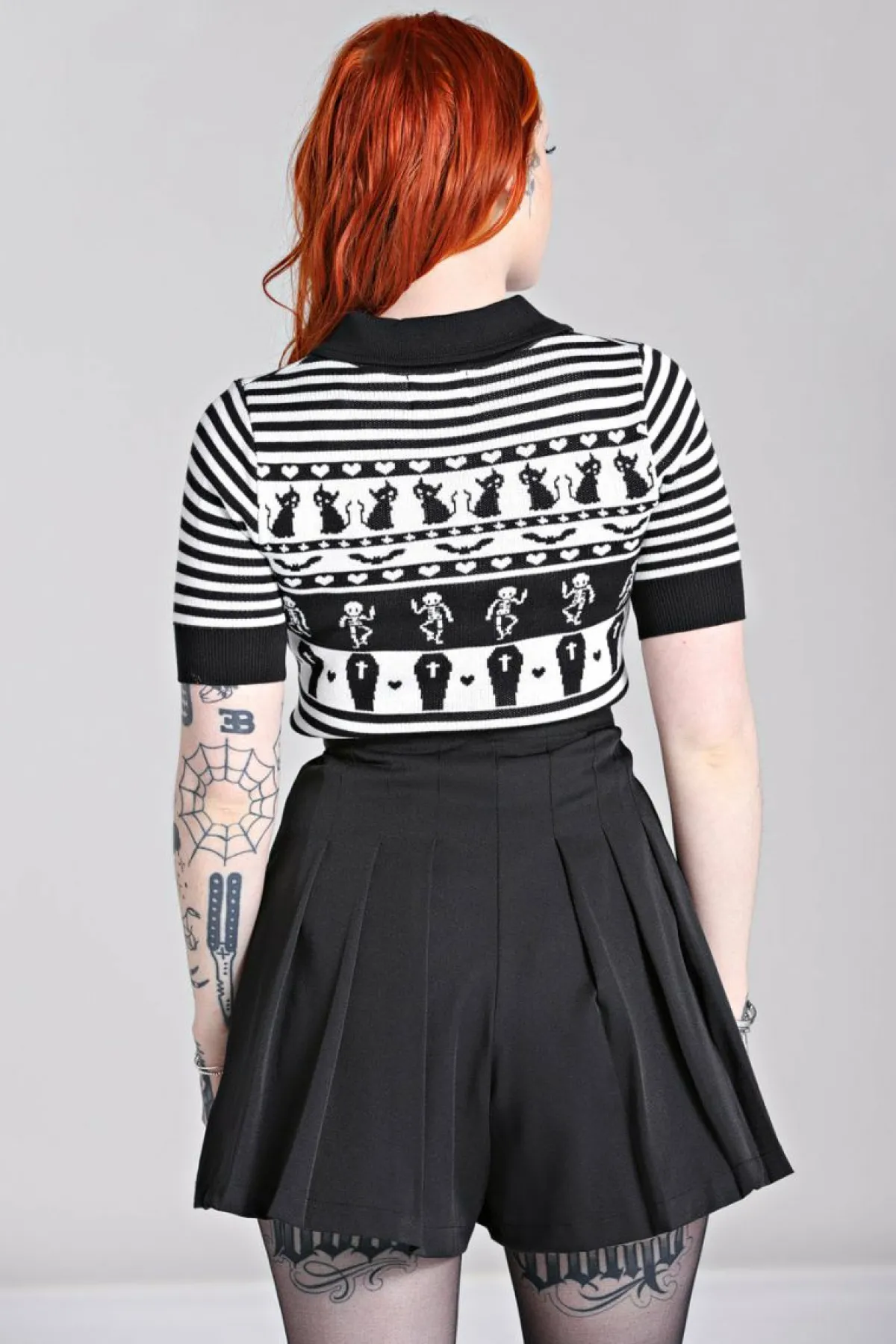Women Hell Bunny Knitted Tops<Dance Macabre Top