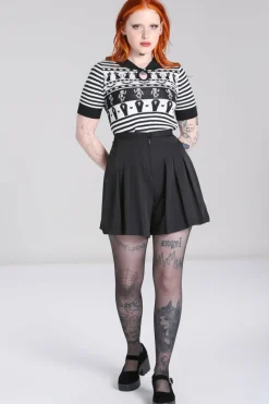 Women Hell Bunny Knitted Tops<Dance Macabre Top