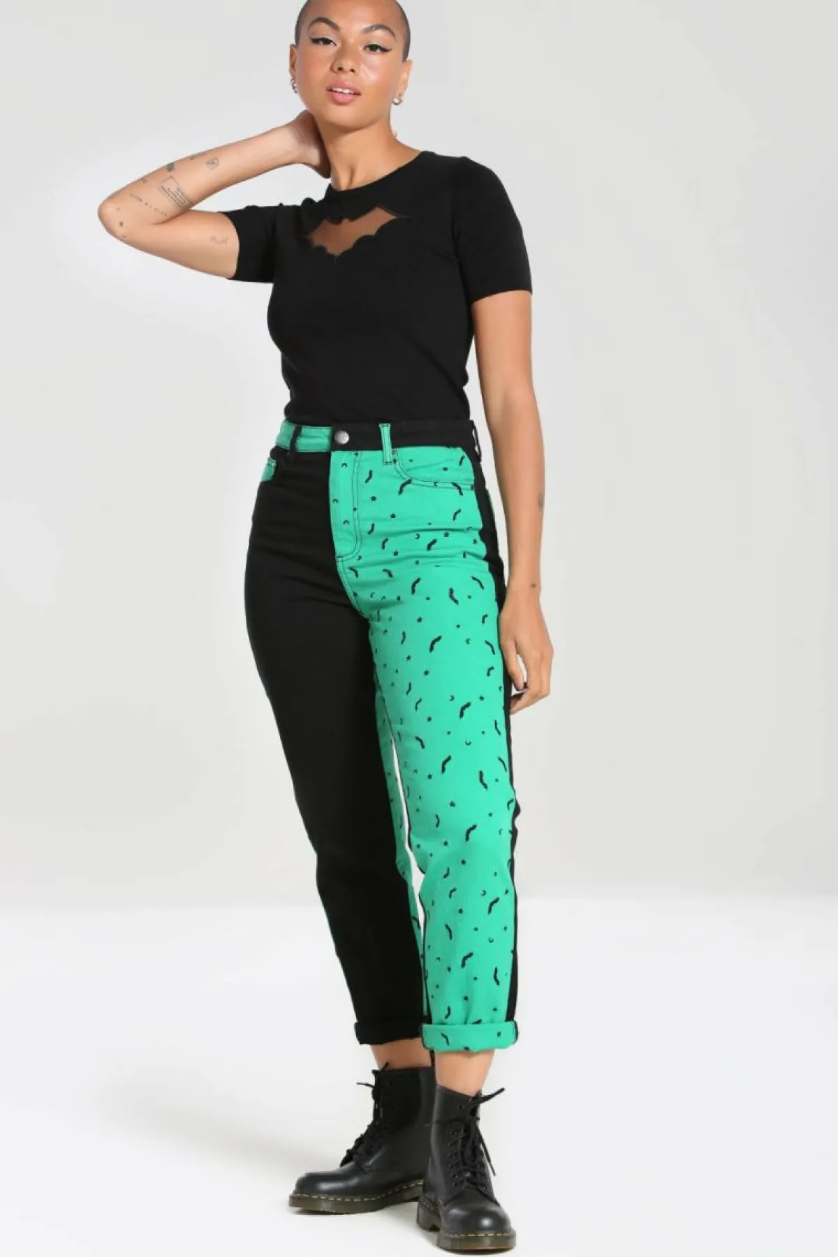 Women Hell Bunny Blouses<Duo Bat Jeans