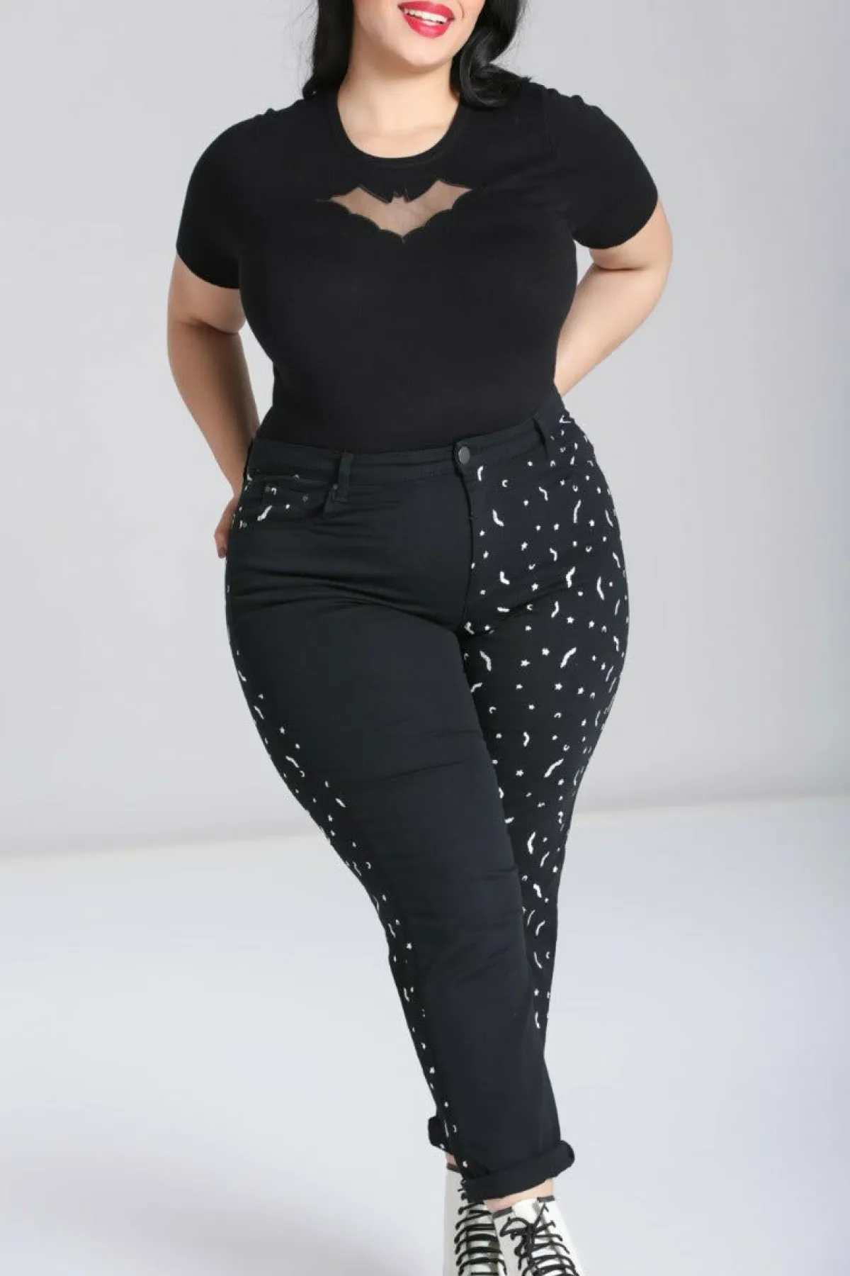 Women Hell Bunny Blouses<Duo Bat Jeans