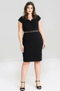 Women Hell Bunny Knee Dresses<Feline Pencil Dress