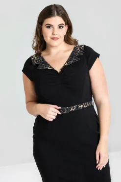 Women Hell Bunny Knee Dresses<Feline Pencil Dress