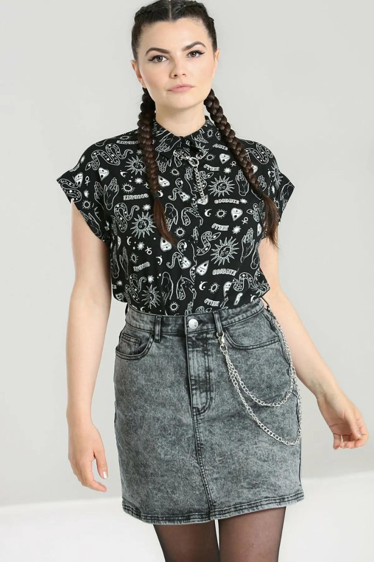 Women Hell Bunny Blouses<Finn Mini Skirt