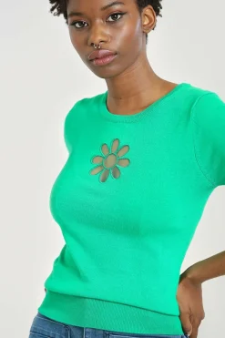 Women Hell Bunny Knitted Tops<Flower Power Top