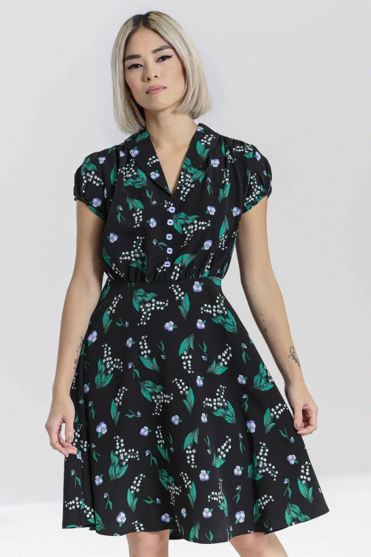 Women Hell Bunny Knee Dresses<Good Luck Mid Dress