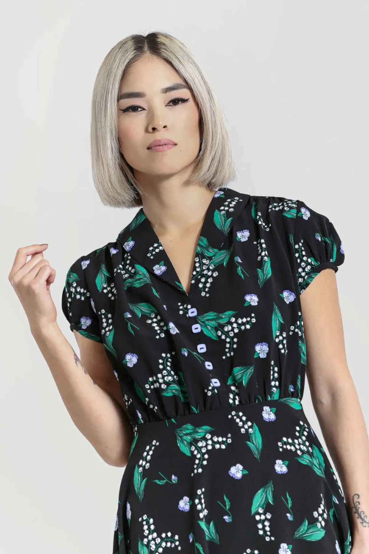 Women Hell Bunny Knee Dresses<Good Luck Mid Dress
