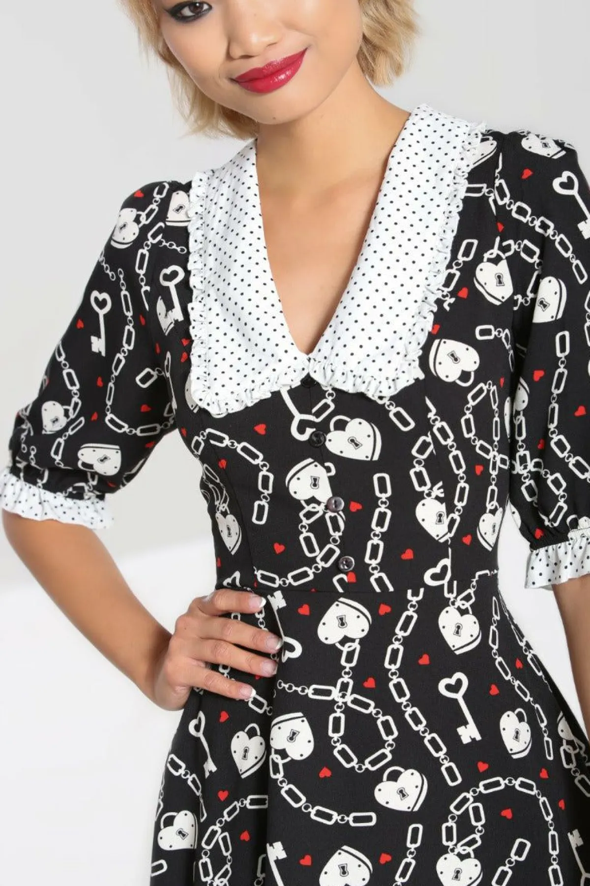 Women Hell Bunny Knee Dresses<Heart Lock Mid Dress