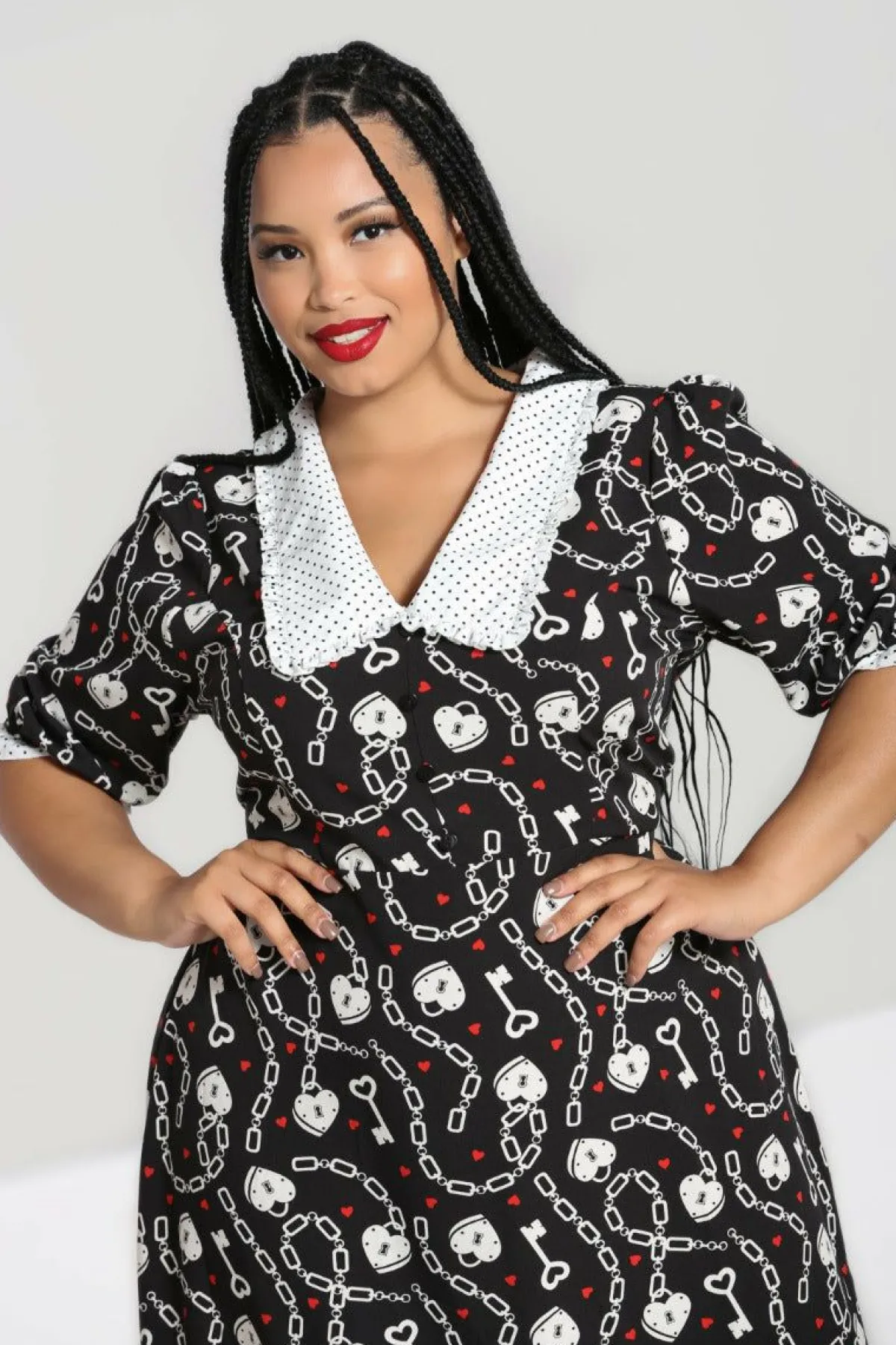 Women Hell Bunny Knee Dresses<Heart Lock Mid Dress