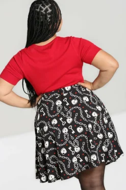 Women Hell Bunny Mini Skirts<Heart Lock Mini Skirt