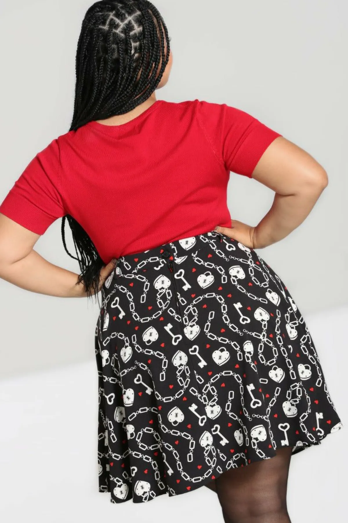 Women Hell Bunny Mini Skirts<Heart Lock Mini Skirt