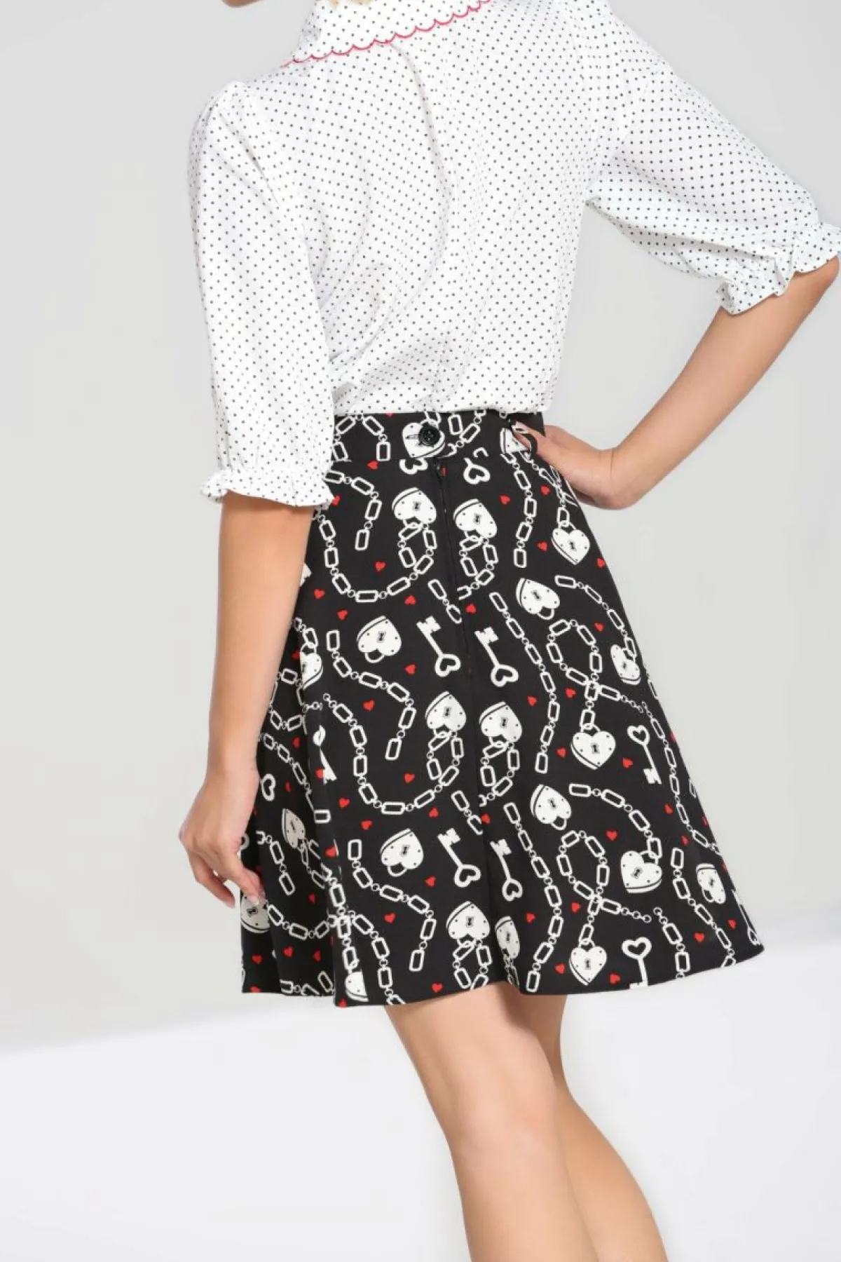 Women Hell Bunny Mini Skirts<Heart Lock Mini Skirt