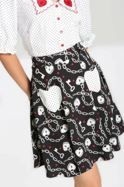 Women Hell Bunny Mini Skirts<Heart Lock Mini Skirt