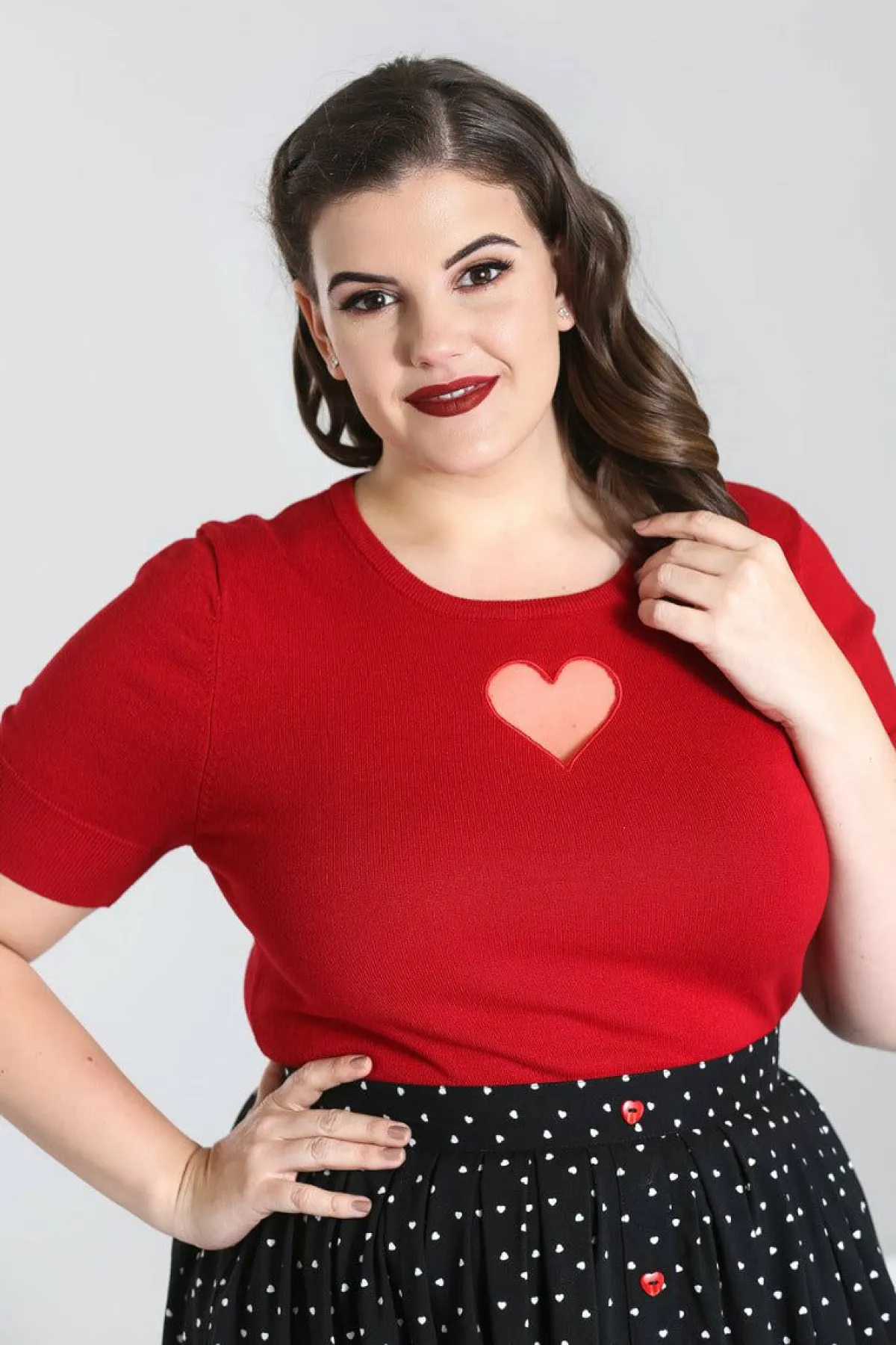 Women Hell Bunny Knitted Tops<Heart Top