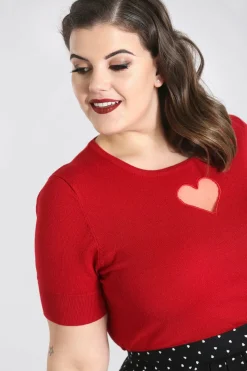 Women Hell Bunny Knitted Tops<Heart Top
