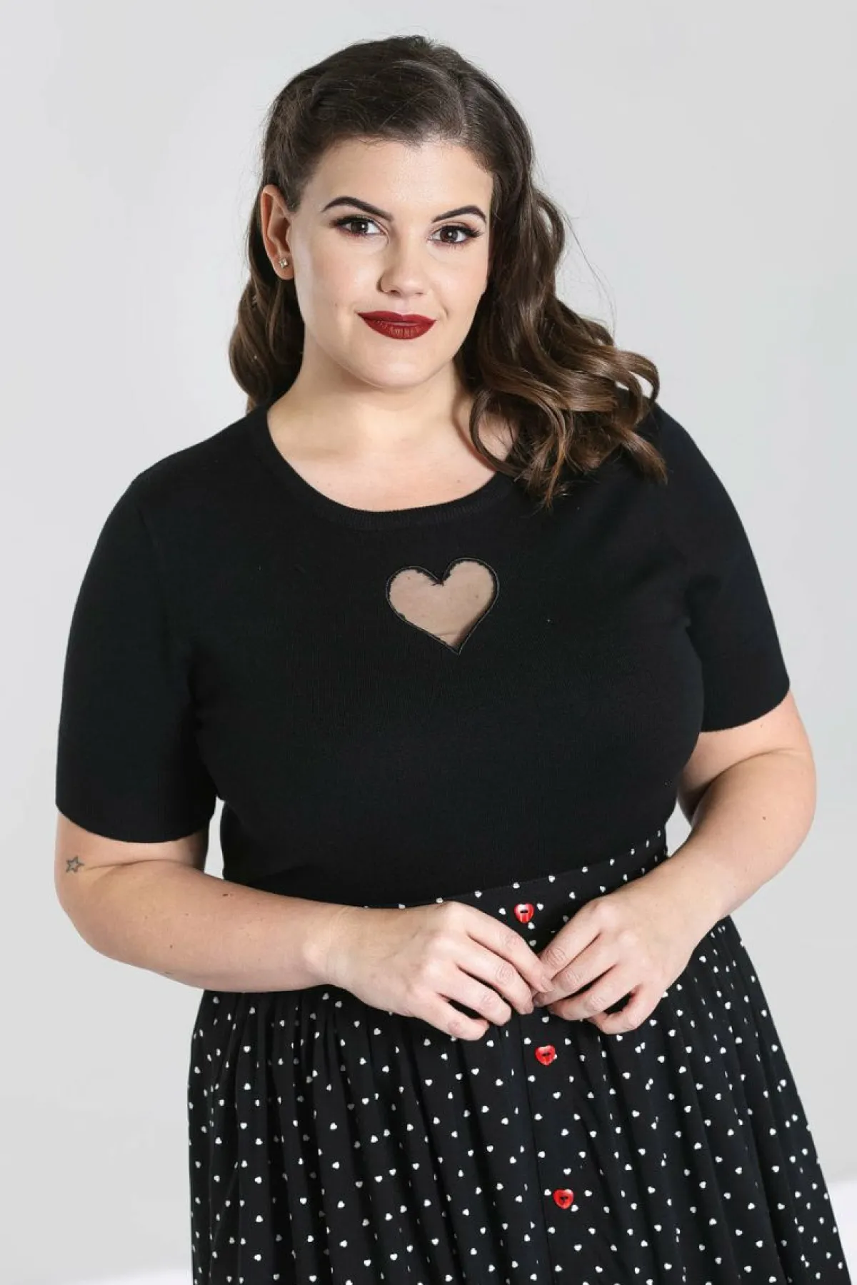 Women Hell Bunny Knitted Tops<Heart Top