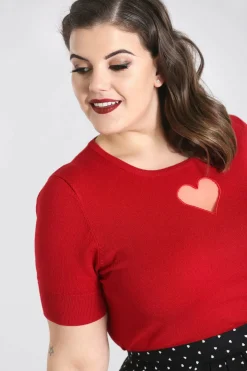 Women Hell Bunny Knitted Tops<Heart Top