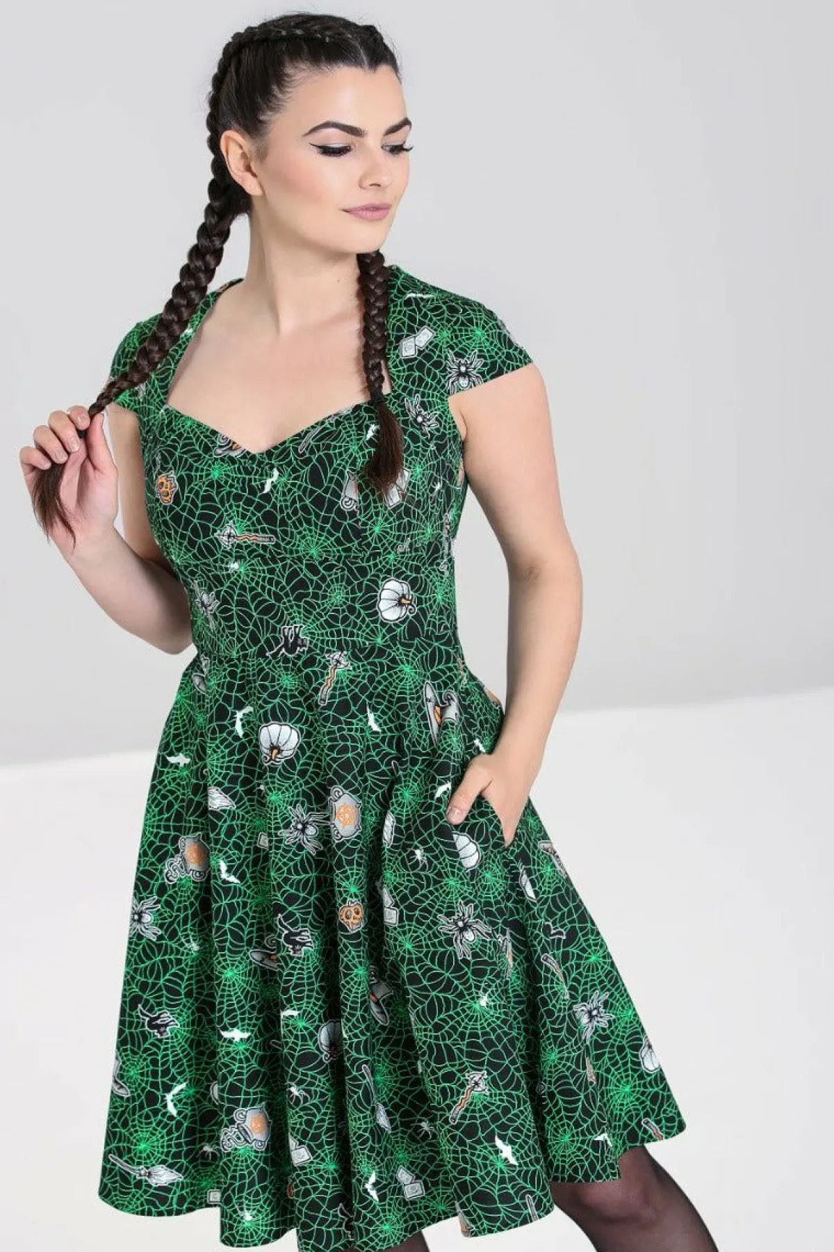 Women Hell Bunny Knee Dresses<Hex Mid Dress