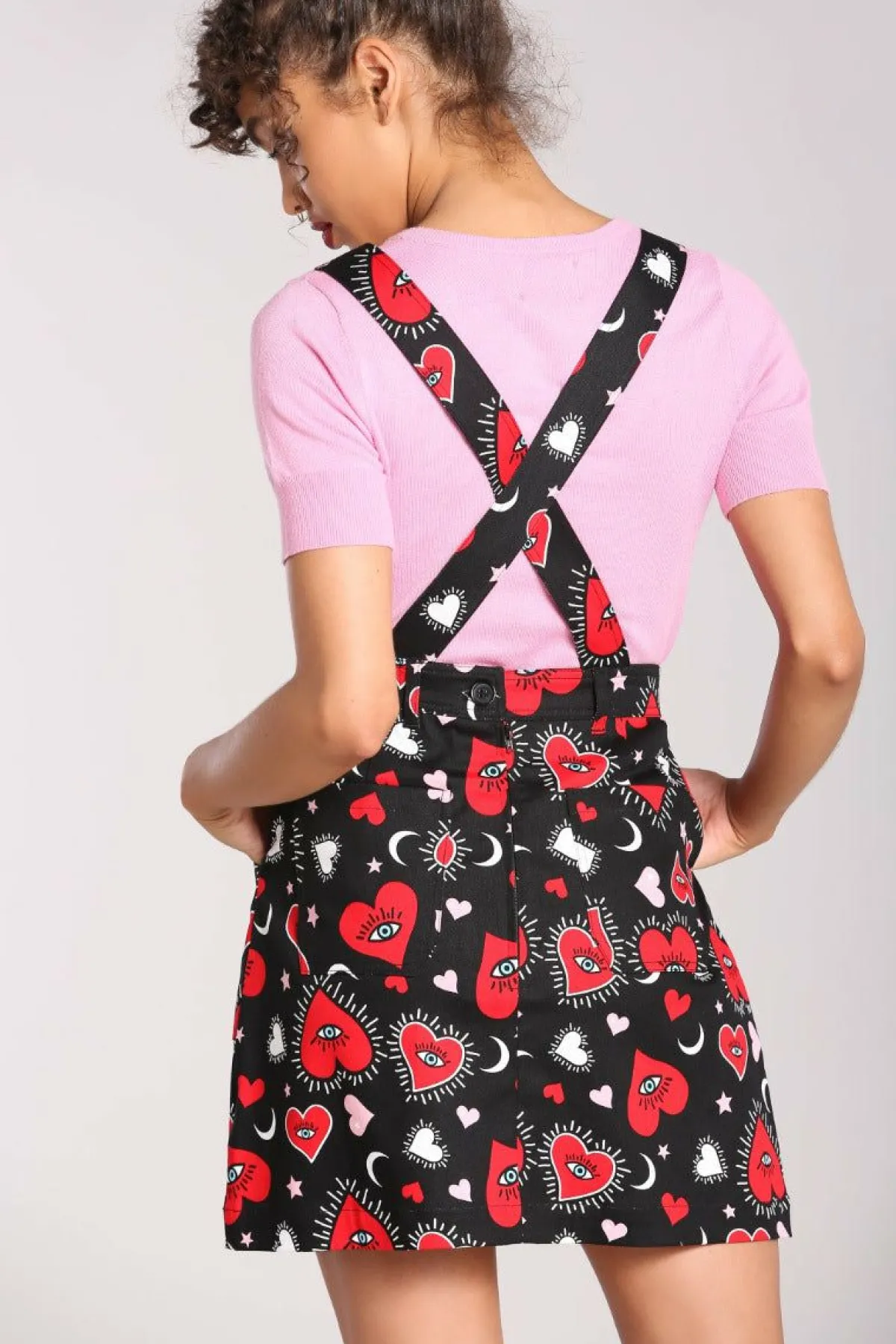 Women Hell Bunny Mini Dresses<Kate Heart Pinafore Dress
