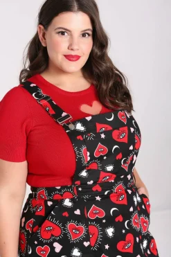 Women Hell Bunny Mini Dresses<Kate Heart Pinafore Dress