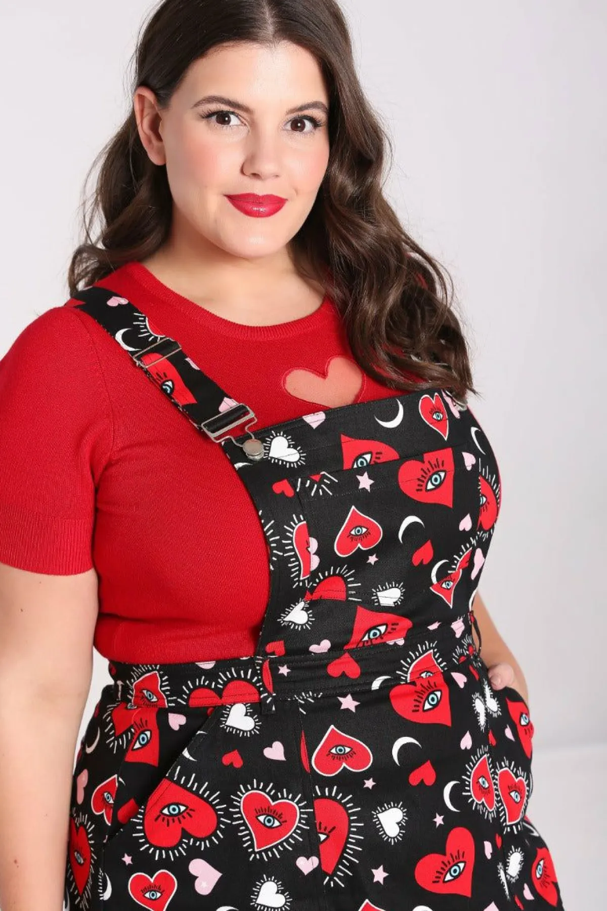 Women Hell Bunny Mini Dresses<Kate Heart Pinafore Dress