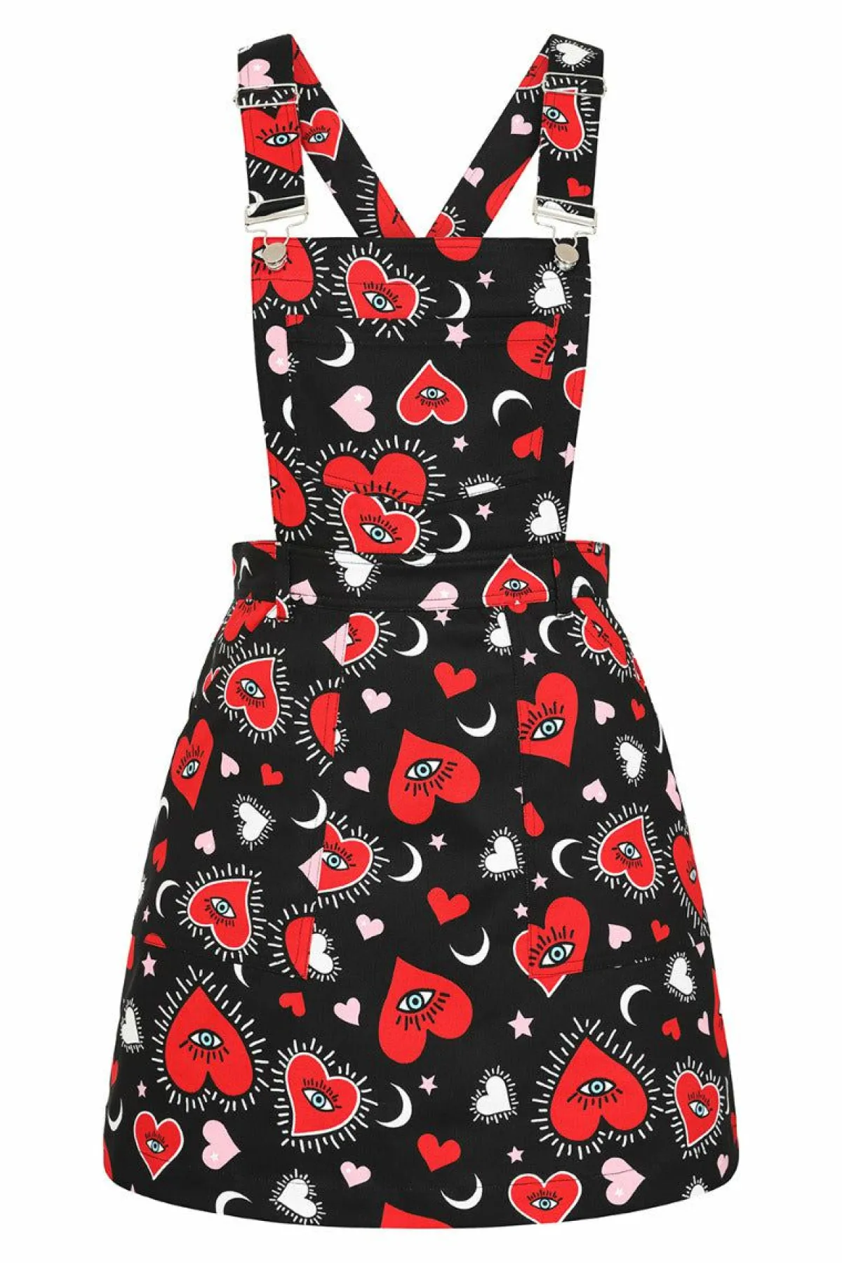 Women Hell Bunny Mini Dresses<Kate Heart Pinafore Dress