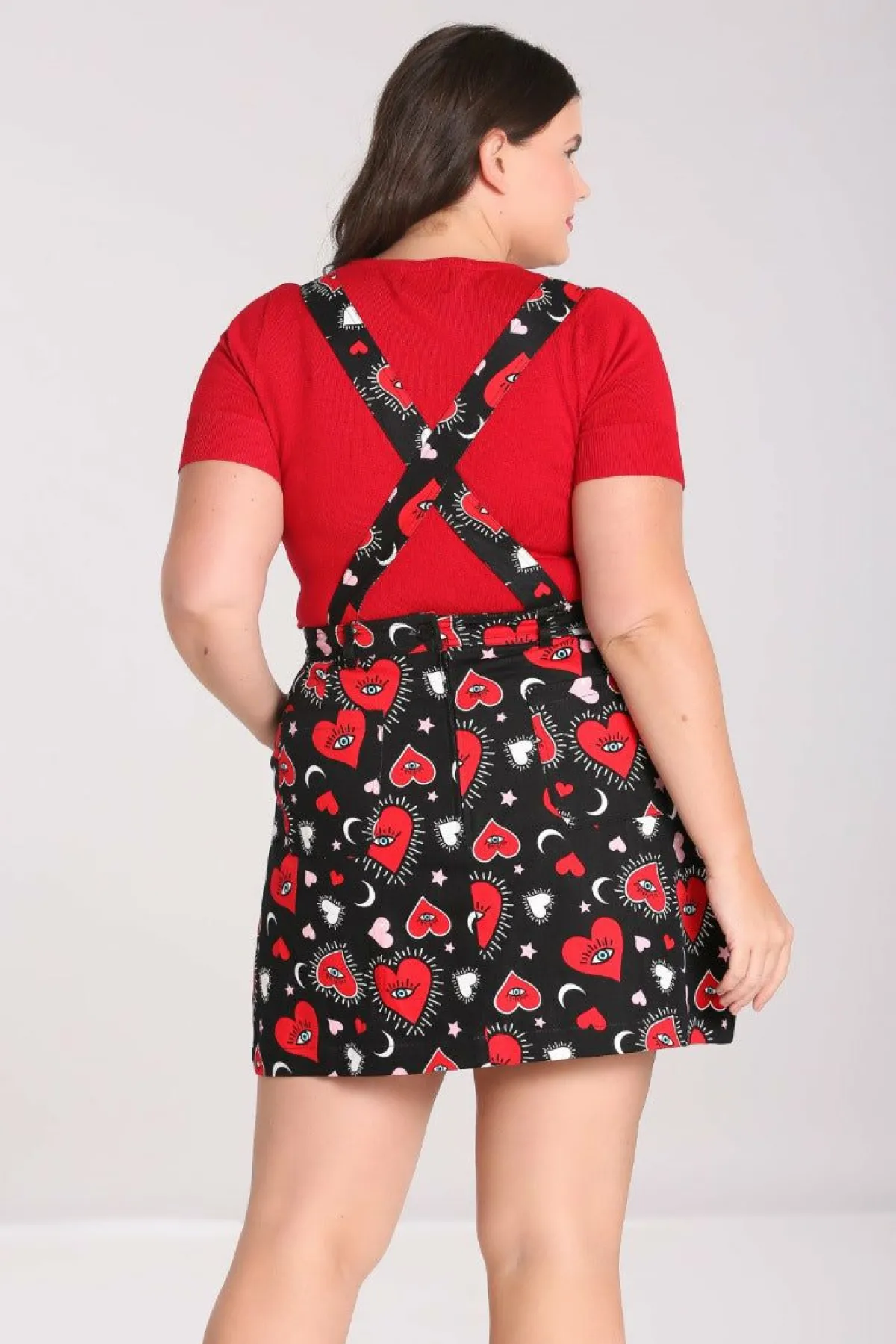 Women Hell Bunny Mini Dresses<Kate Heart Pinafore Dress