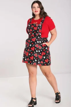 Women Hell Bunny Mini Dresses<Kate Heart Pinafore Dress