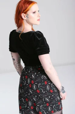 Women Hell Bunny Crop Tops<Lilith Top