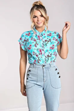 Women Hell Bunny Shirts<Louella Shirt