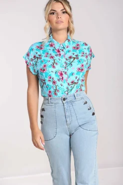 Women Hell Bunny Shirts<Louella Shirt