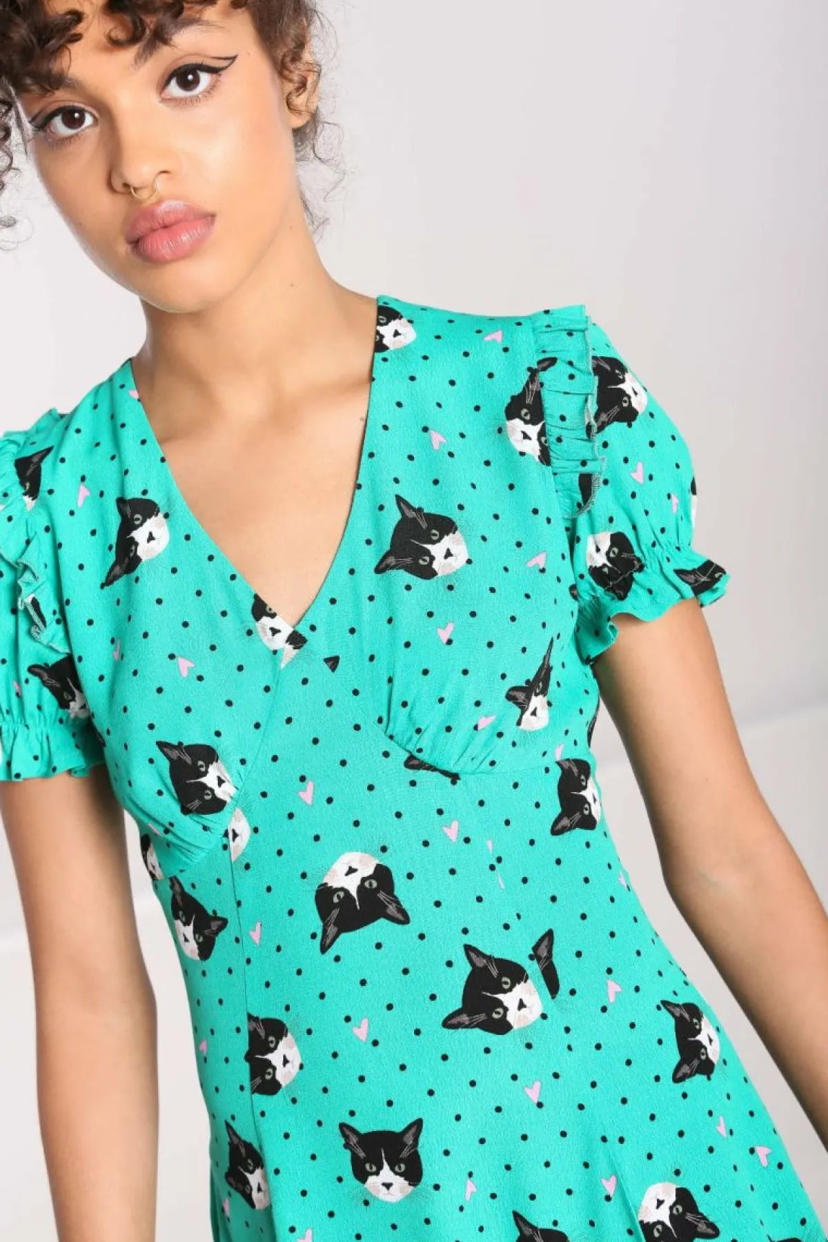 Women Hell Bunny Midi Dresses<Love Cats Midi Dress