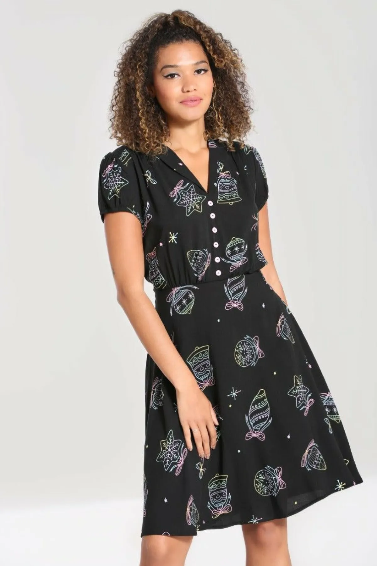 Women Hell Bunny Knee Dresses<Merry Mid Dress