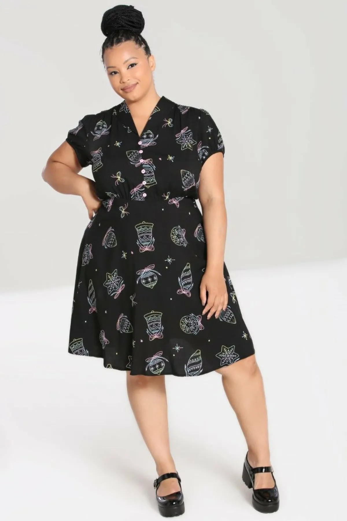Women Hell Bunny Knee Dresses<Merry Mid Dress